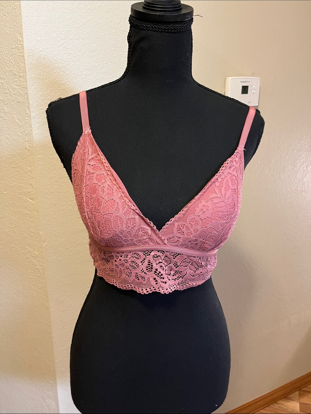 Adrienne Vittadini Pink Lace Bralette